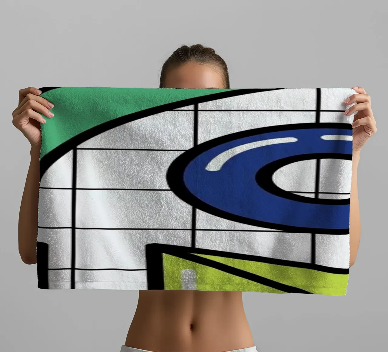 Shapes On A Grid towel by Rachel Peck