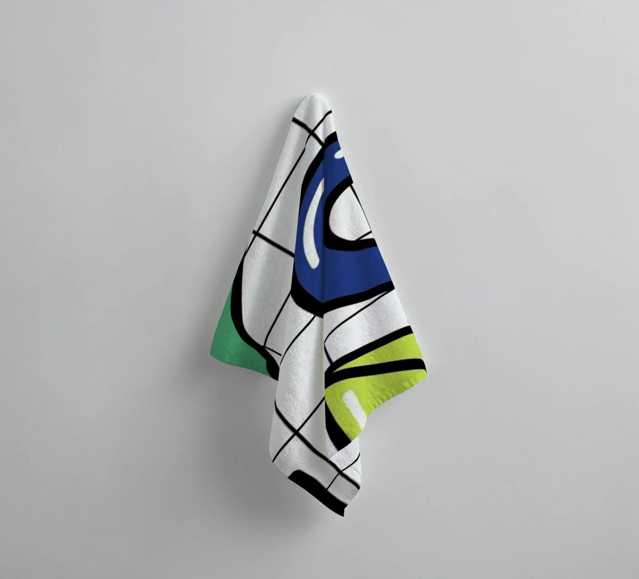 Shapes On A Grid asciugamano da bagno da Rachel Peck