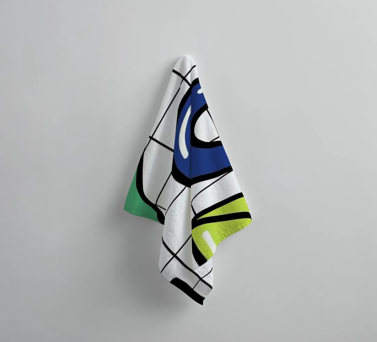 Shapes On A Grid towel by Rachel Peck