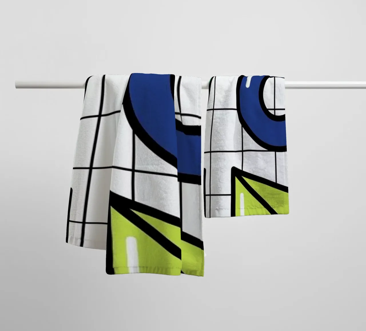 Shapes On A Grid asciugamano da bagno da Rachel Peck