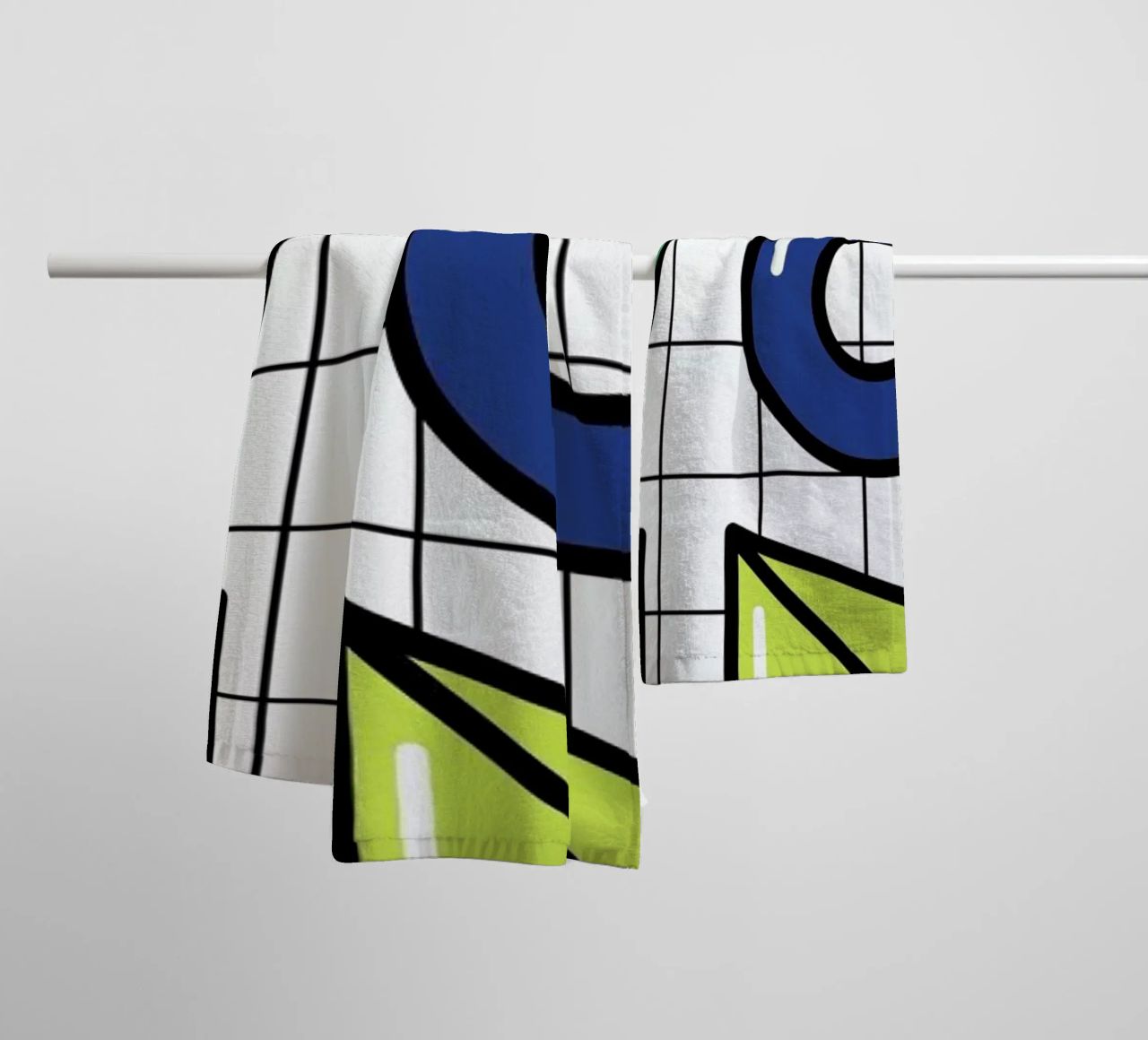 Shapes On A Grid asciugamano da bagno da Rachel Peck