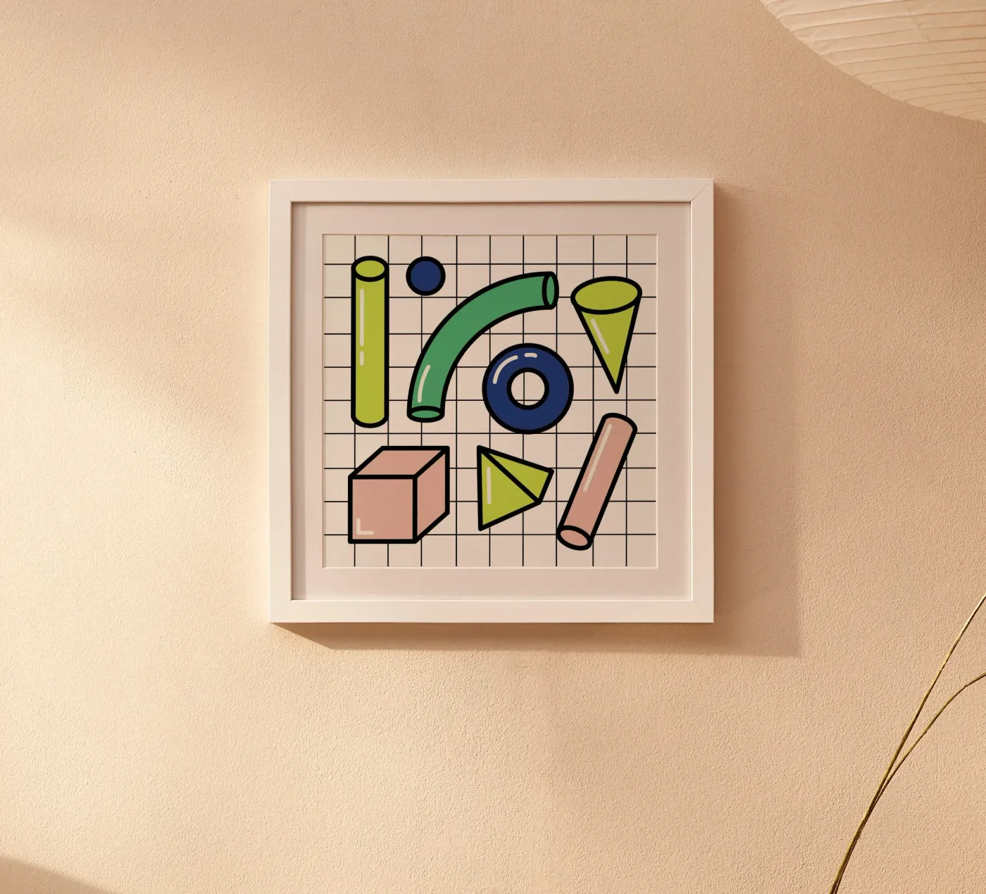 Shapes On A Grid poster da Rachel Peck