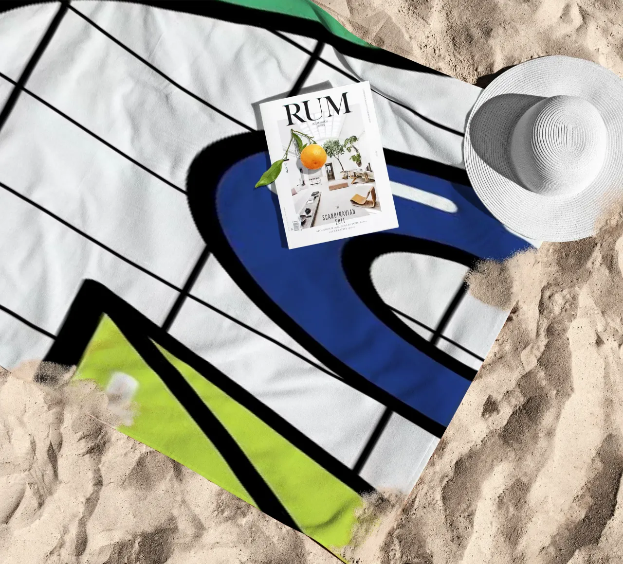 Shapes On A Grid telo mare da Rachel Peck