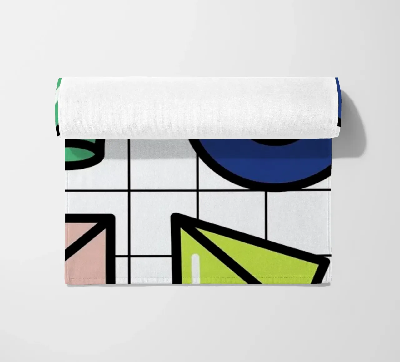 Shapes On A Grid Strandtuch von Rachel Peck
