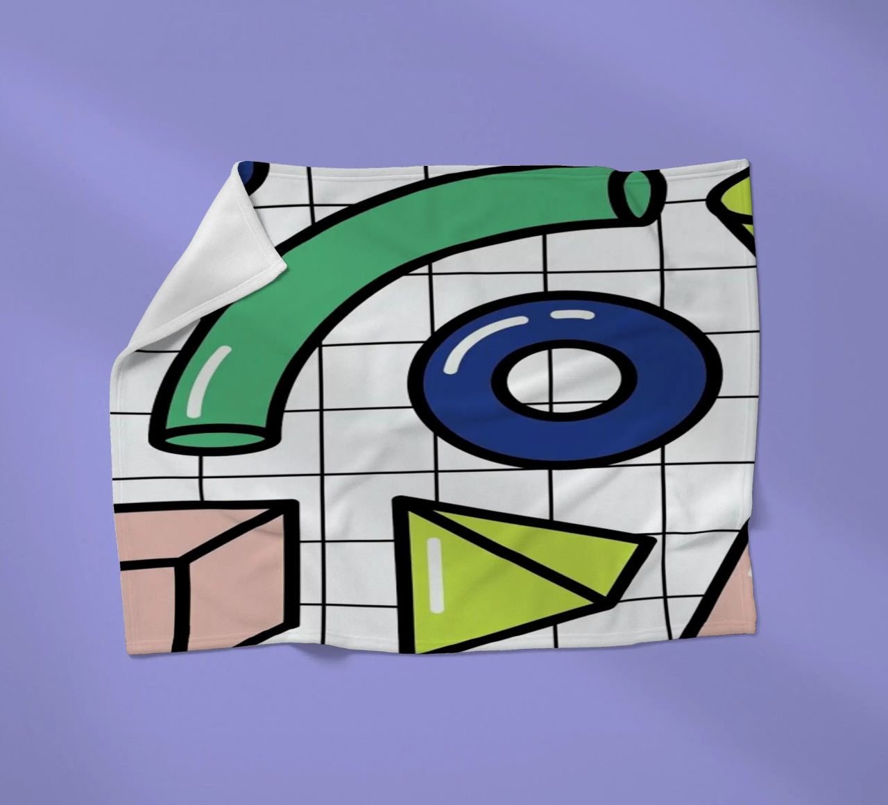 Shapes On A Grid coperta in pile da Rachel Peck
