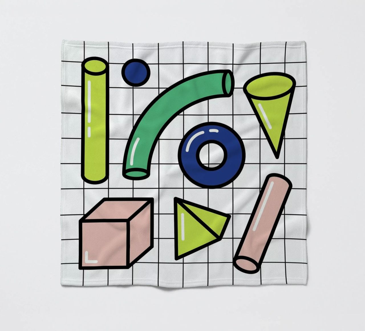 Shapes On A Grid coperta in pile da Rachel Peck