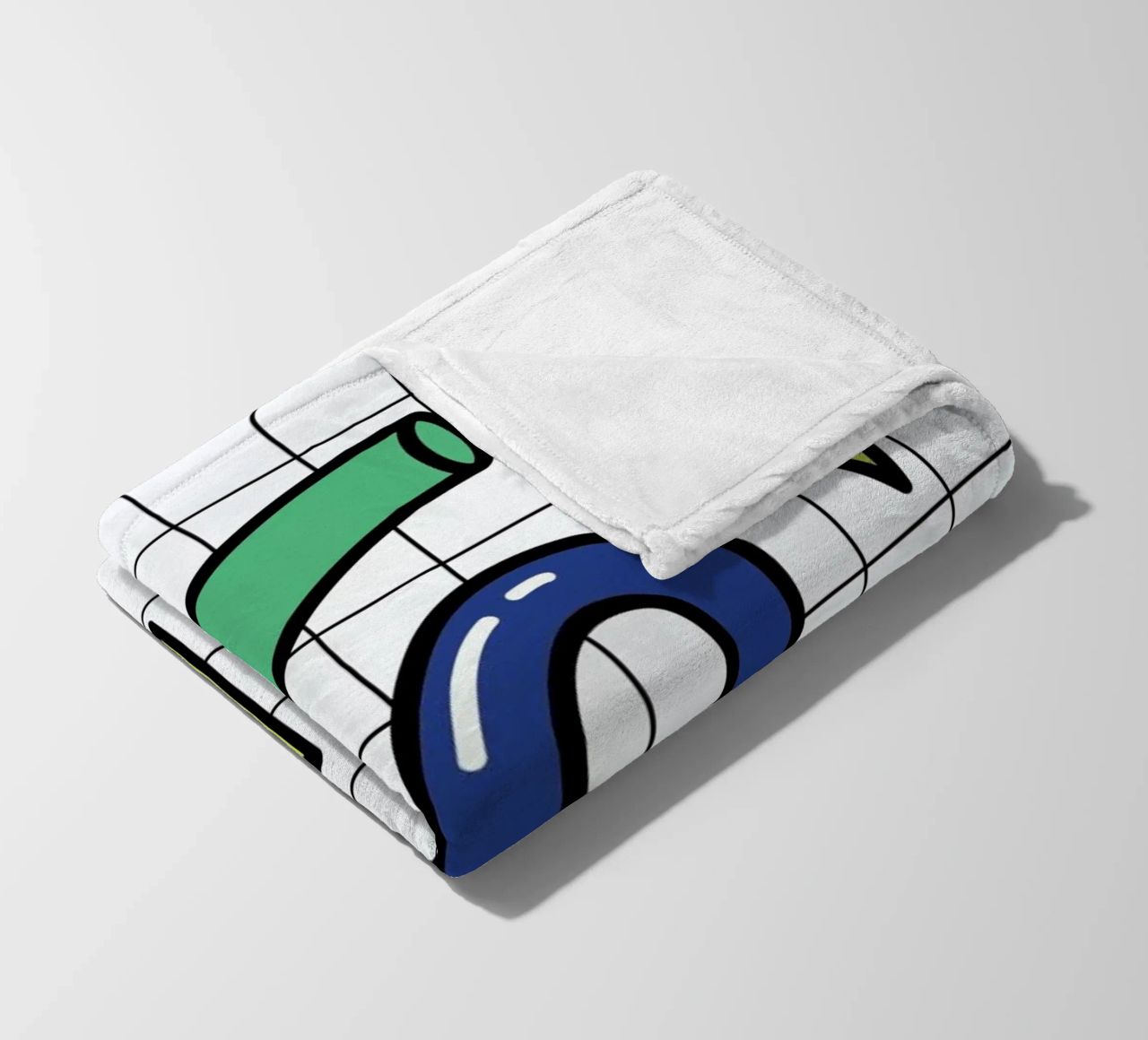 Shapes On A Grid coperta in pile da Rachel Peck