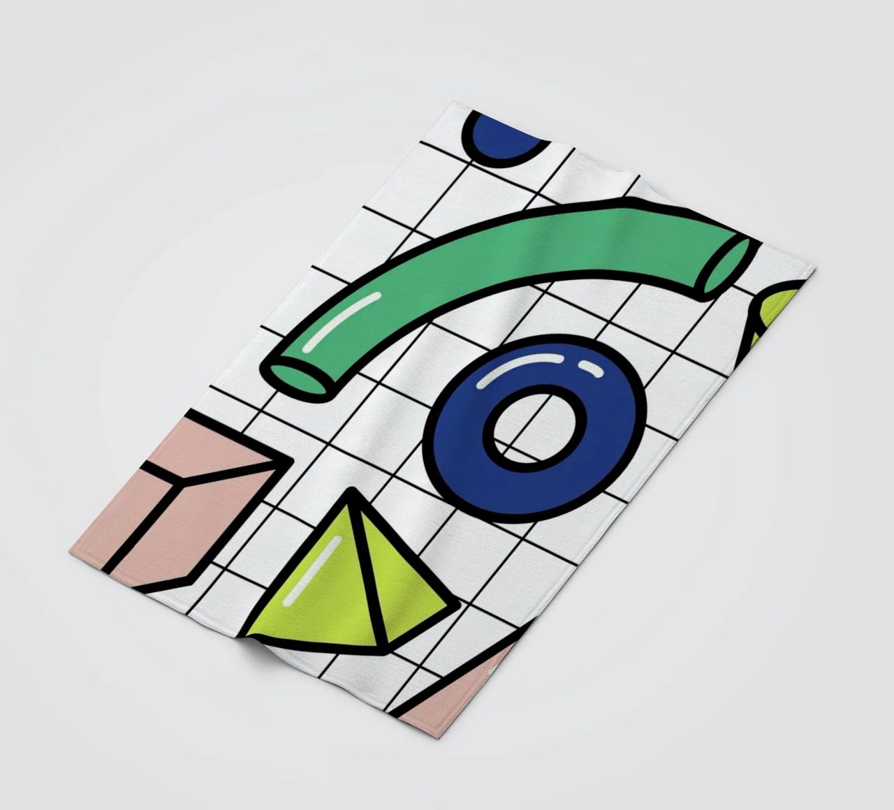 Shapes On A Grid coperta in pile da Rachel Peck