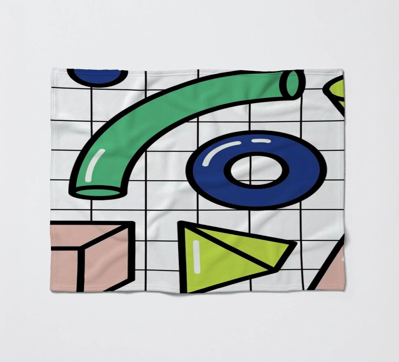 Shapes On A Grid coperta in pile da Rachel Peck
