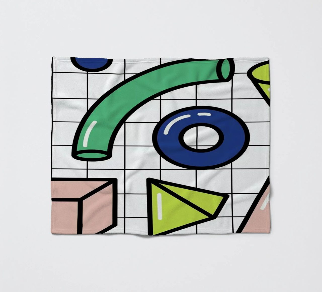 Shapes On A Grid coperta in pile da Rachel Peck