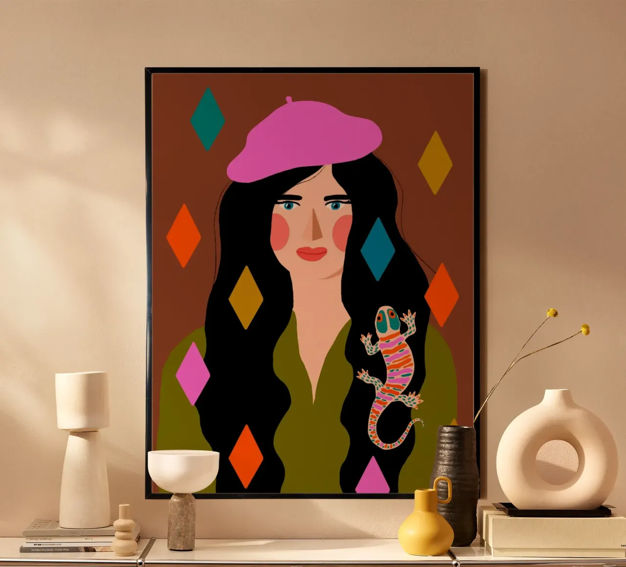 Ida poster con telaio in alluminio da Hüllenpoesie
