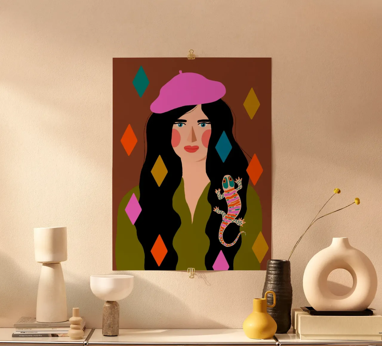 Ida poster con telaio in alluminio da Hüllenpoesie