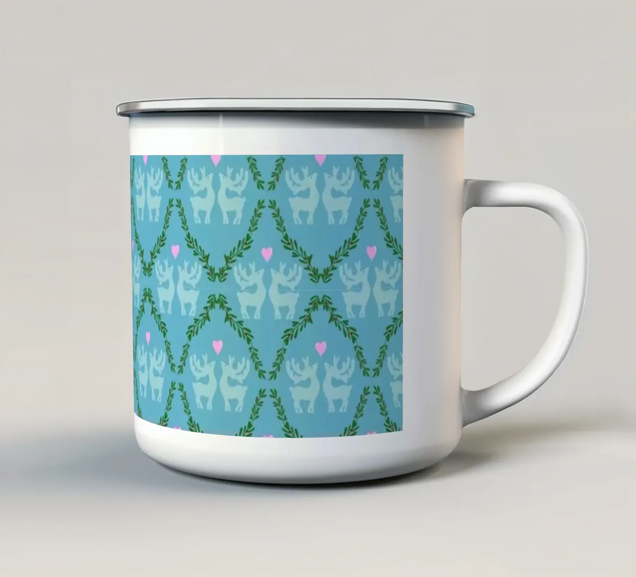 HirschgeWeihnachten türkis tazza in smalto da Miris bunte Modewelt