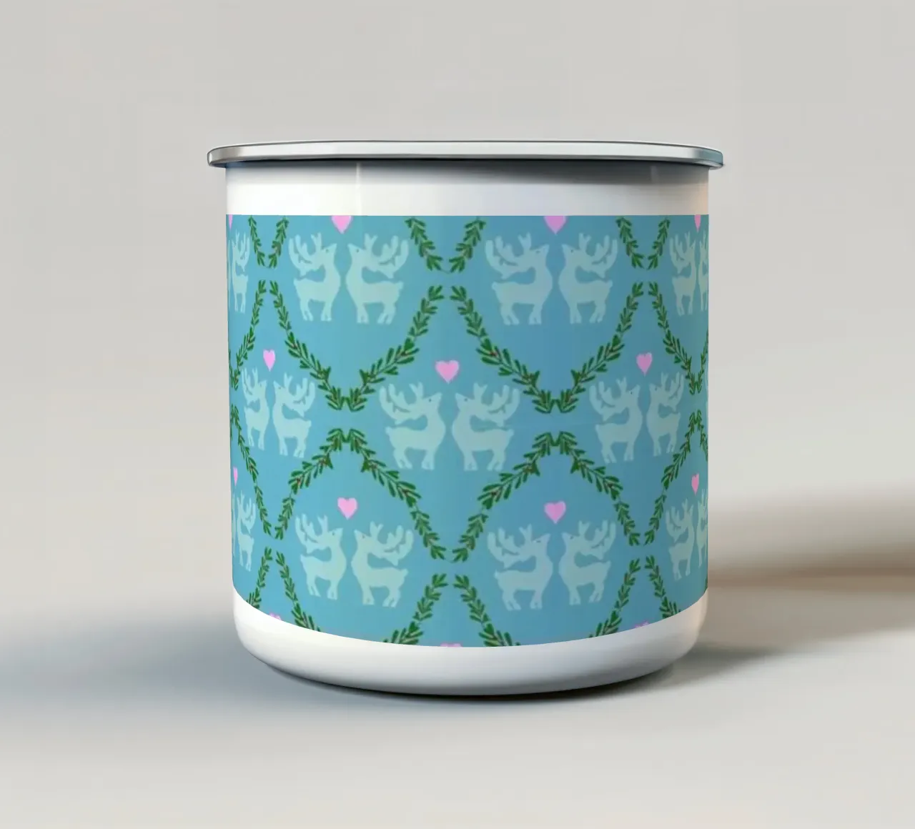 HirschgeWeihnachten türkis tazza in smalto da Miris bunte Modewelt