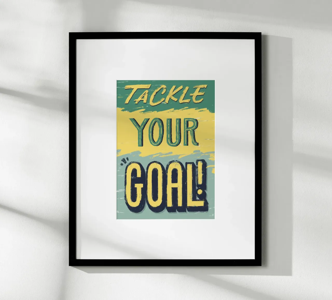 Tackle your goal poster con telaio in alluminio da Glettering