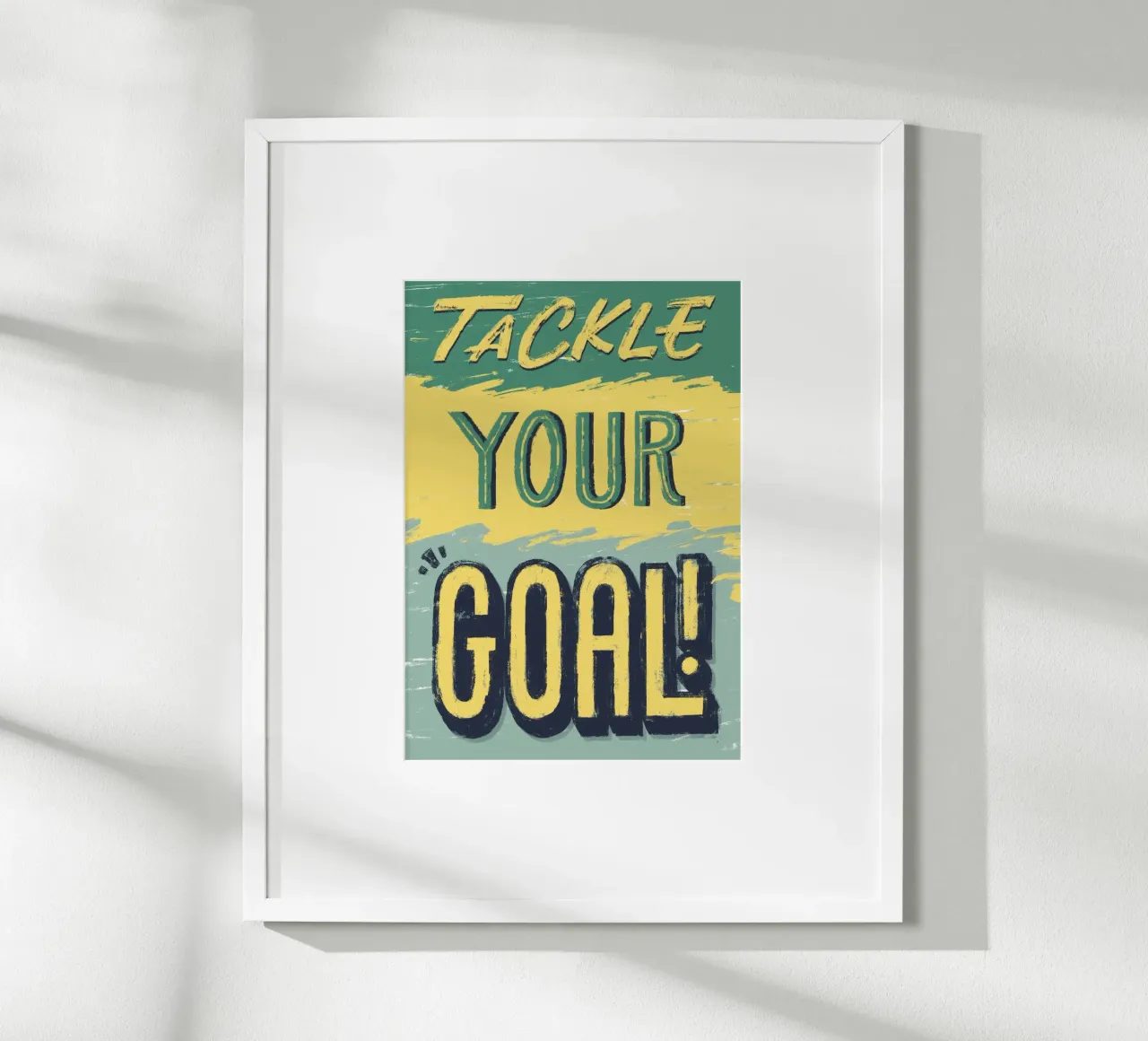 Tackle your goal poster con telaio in alluminio da Glettering