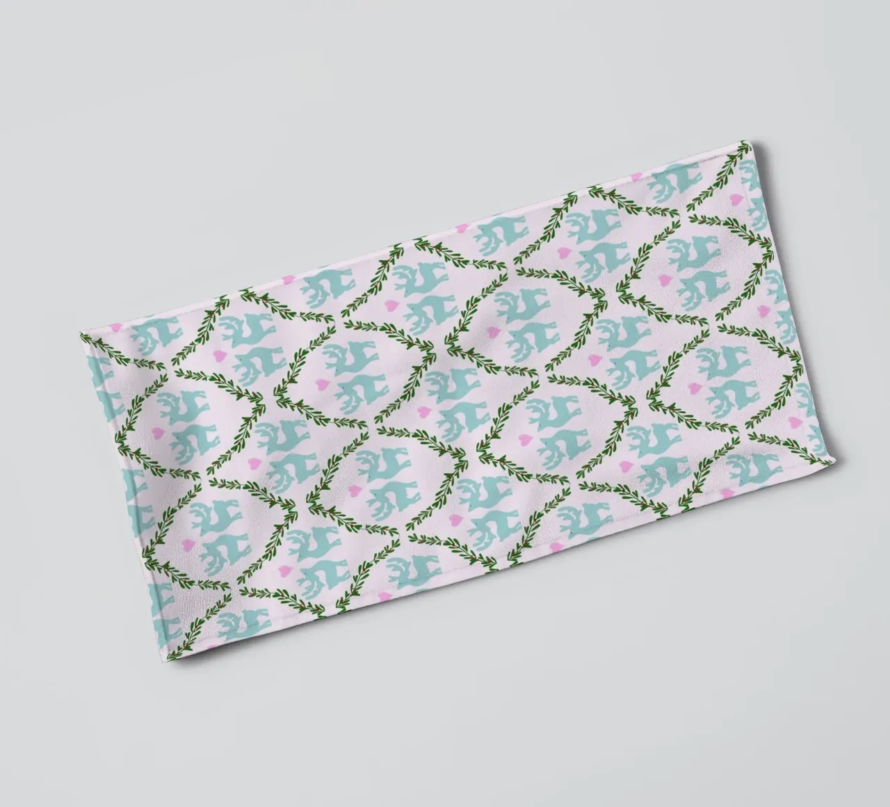 HirschgeWeihnachten hell towel by Miris bunte Modewelt