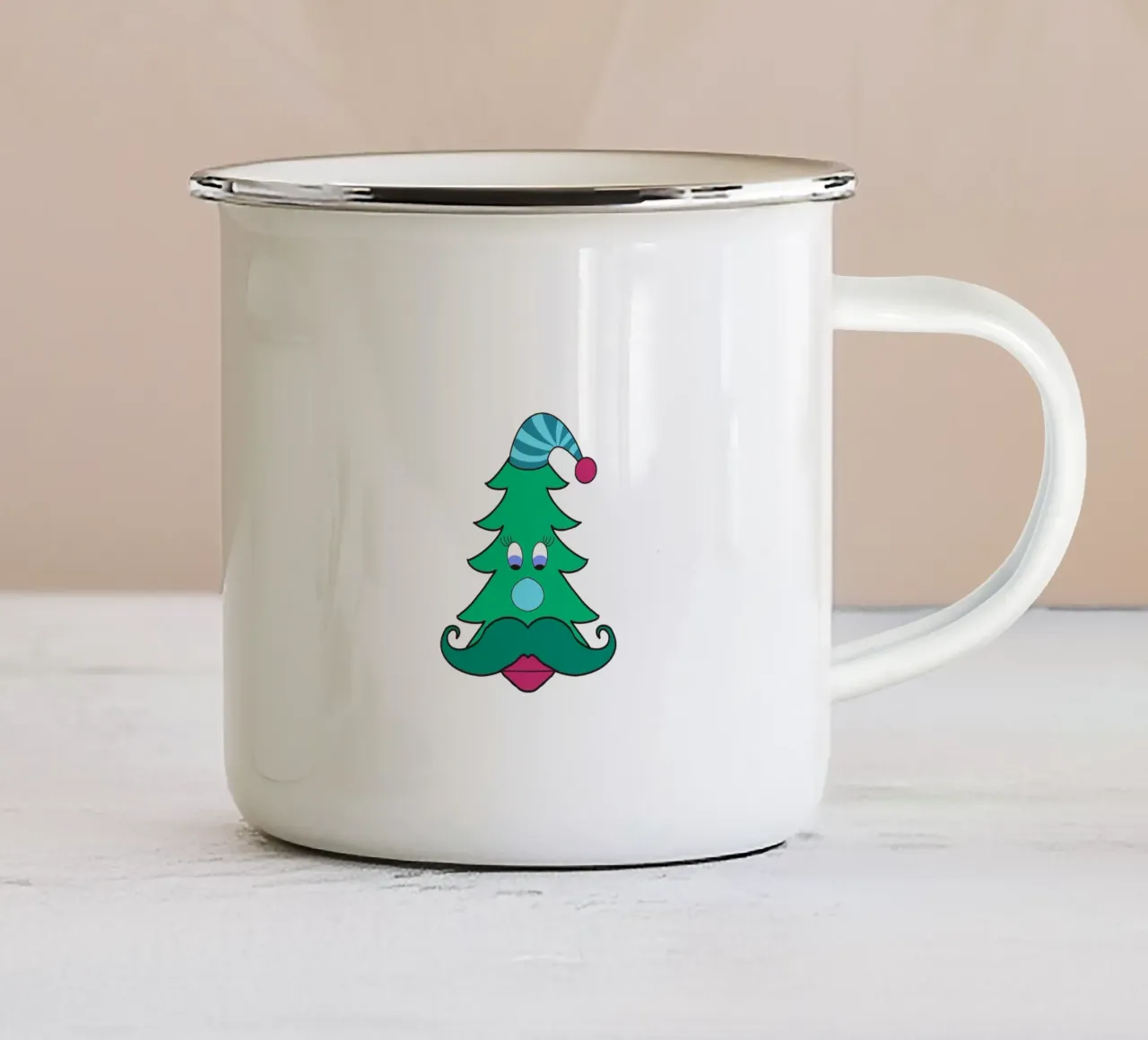 Crazy Christmas Tree tazza in smalto da Miris bunte Modewelt