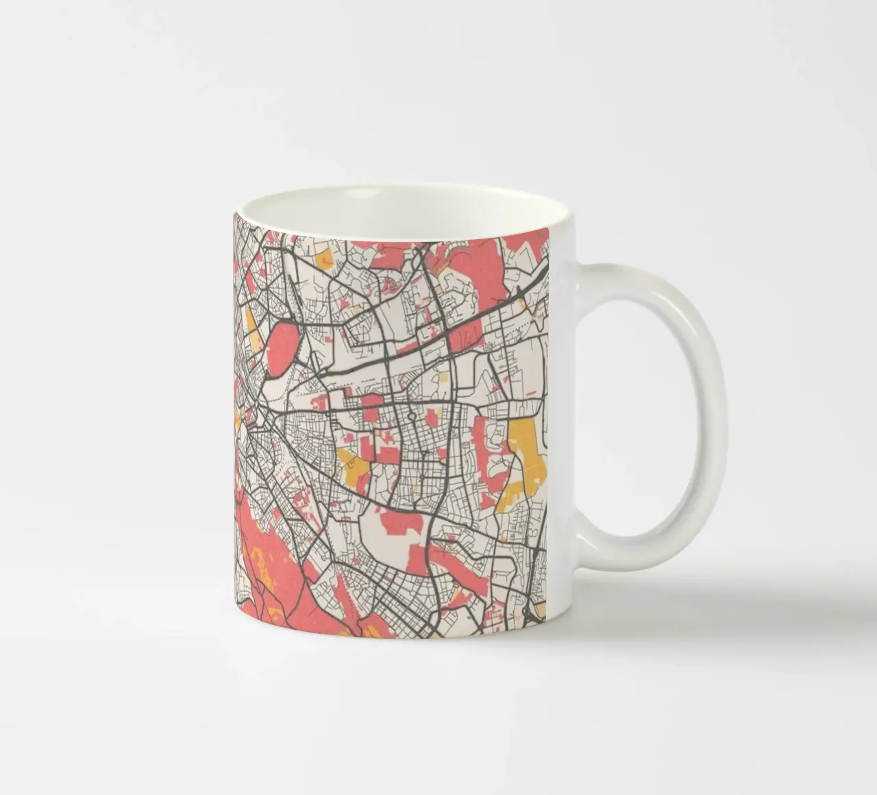 Mappa di Roma - Stampa d'arte su carta geografica d'ispirazione vintage tazza in ceramica da MOOODZART