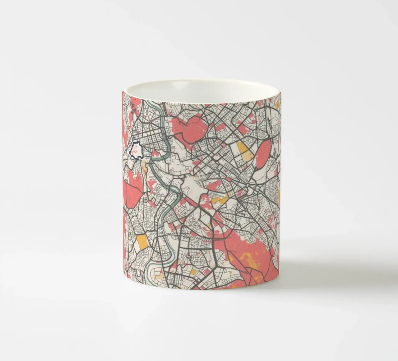 Mappa di Roma - Stampa d'arte su carta geografica d'ispirazione vintage tazza in ceramica da MOOODZART