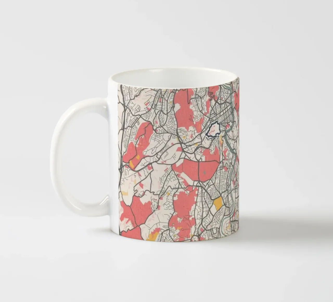 Mappa di Roma - Stampa d'arte su carta geografica d'ispirazione vintage tazza in ceramica da MOOODZART