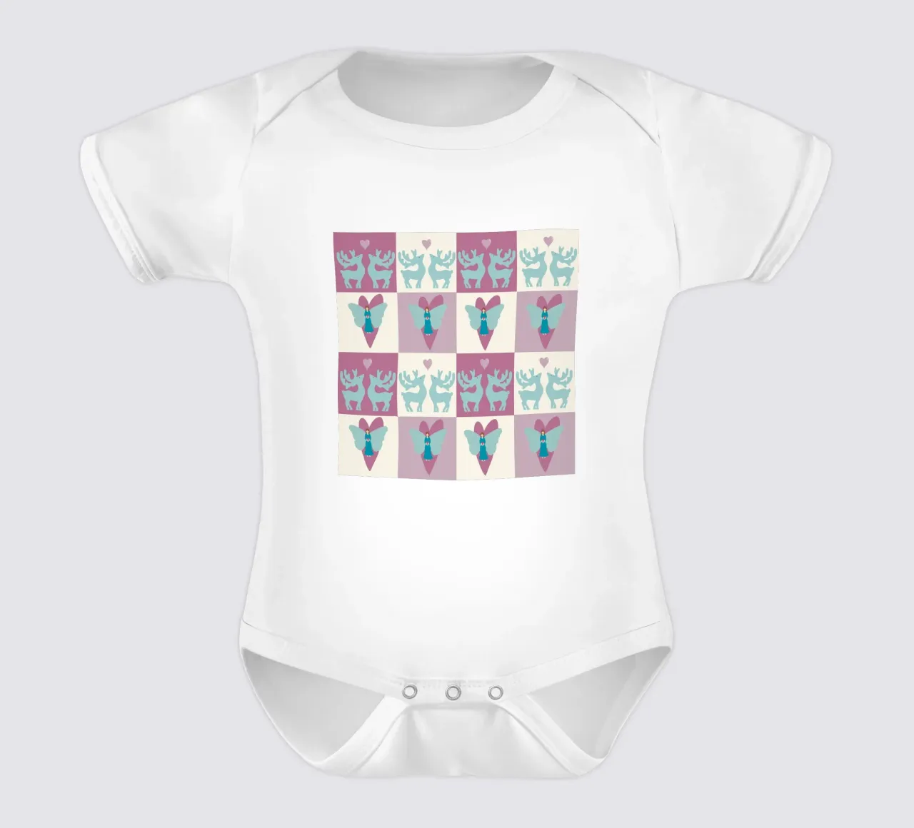 Weihnachtsschach hell body neonato maniche corte da Miris bunte Modewelt