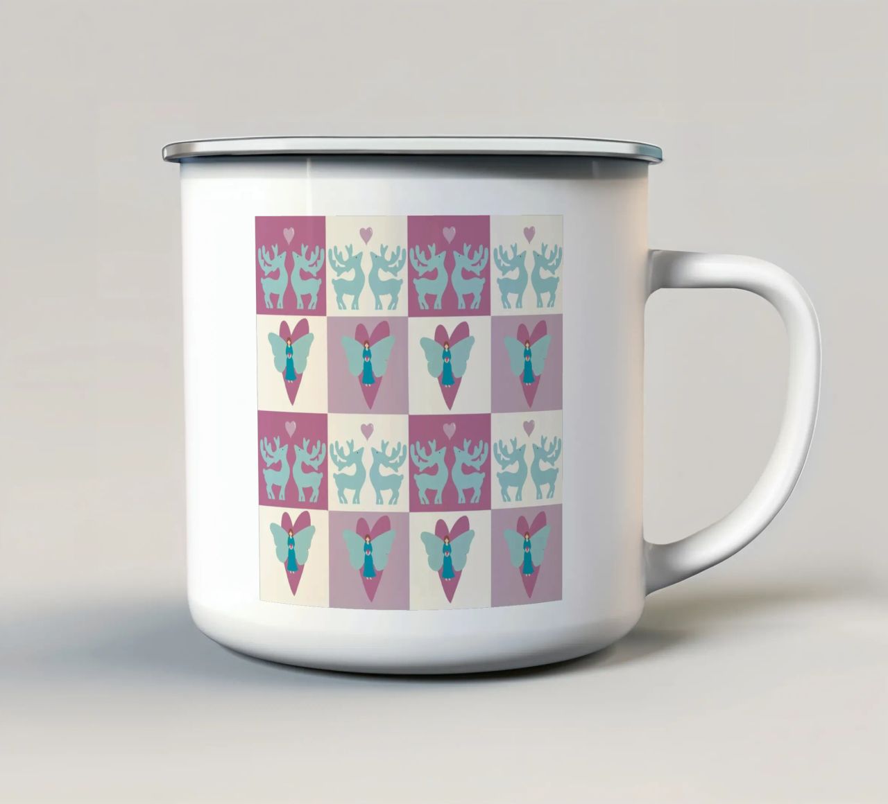 Weihnachtsschach hell tazza in smalto da Miris bunte Modewelt