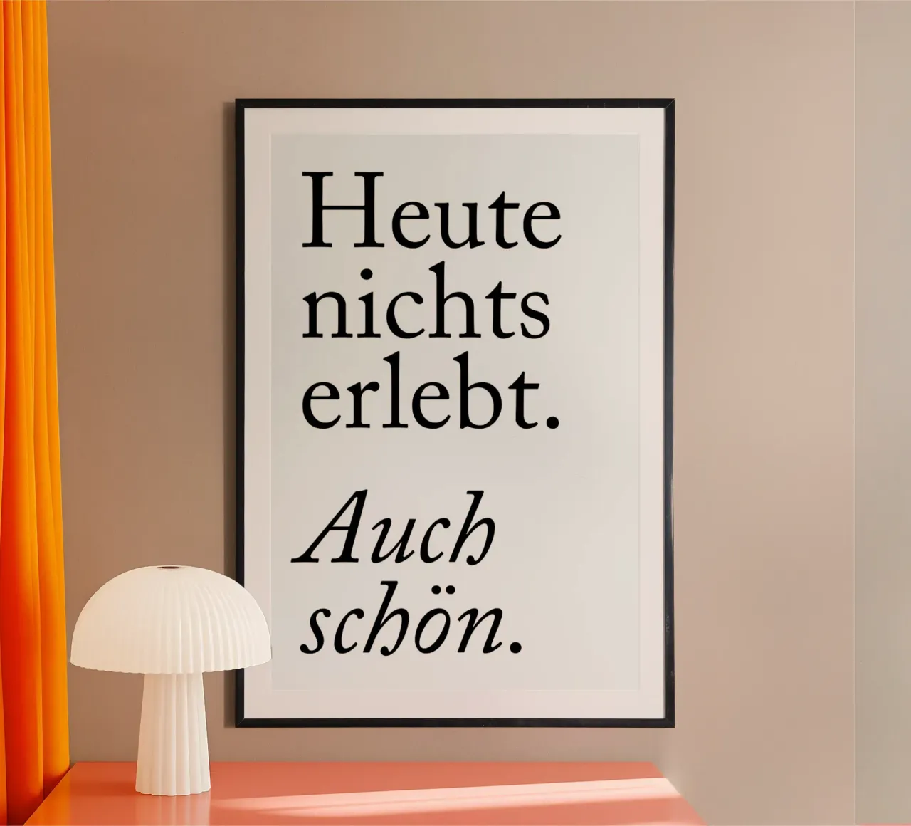 Auch Schön poster avec cadre en aluminium de typealive