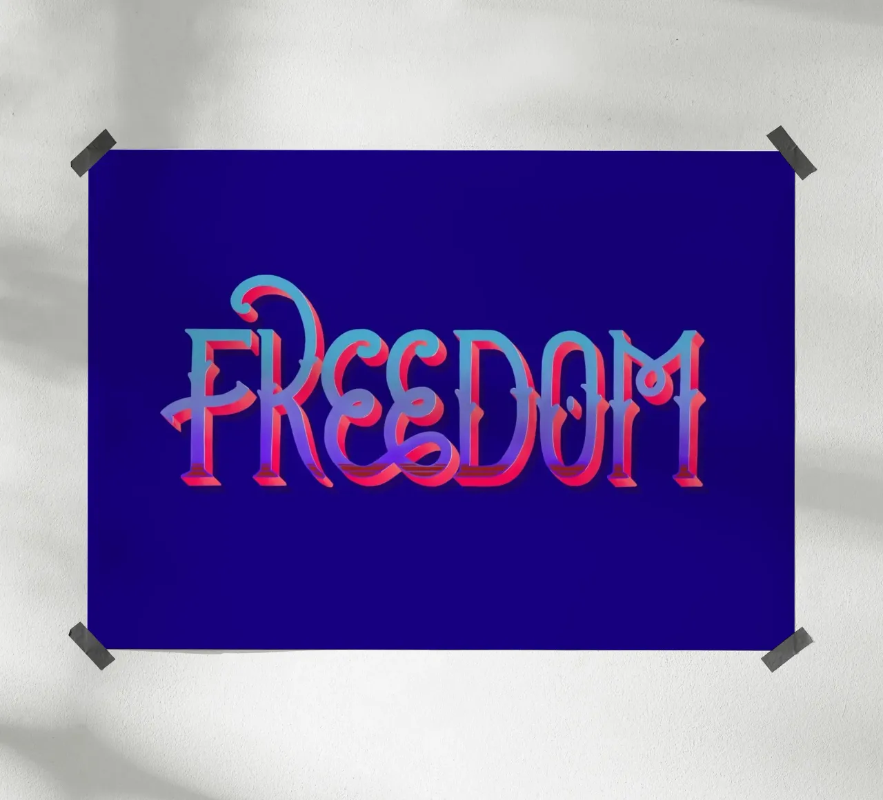 Freedom poster da Glettering