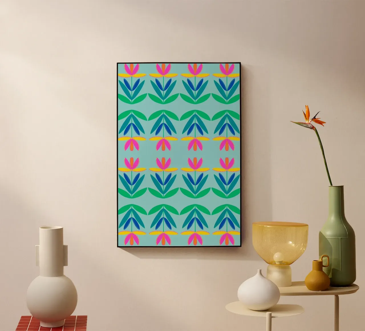 Tulipa stripes mint plexiglass da Miris bunte Modewelt