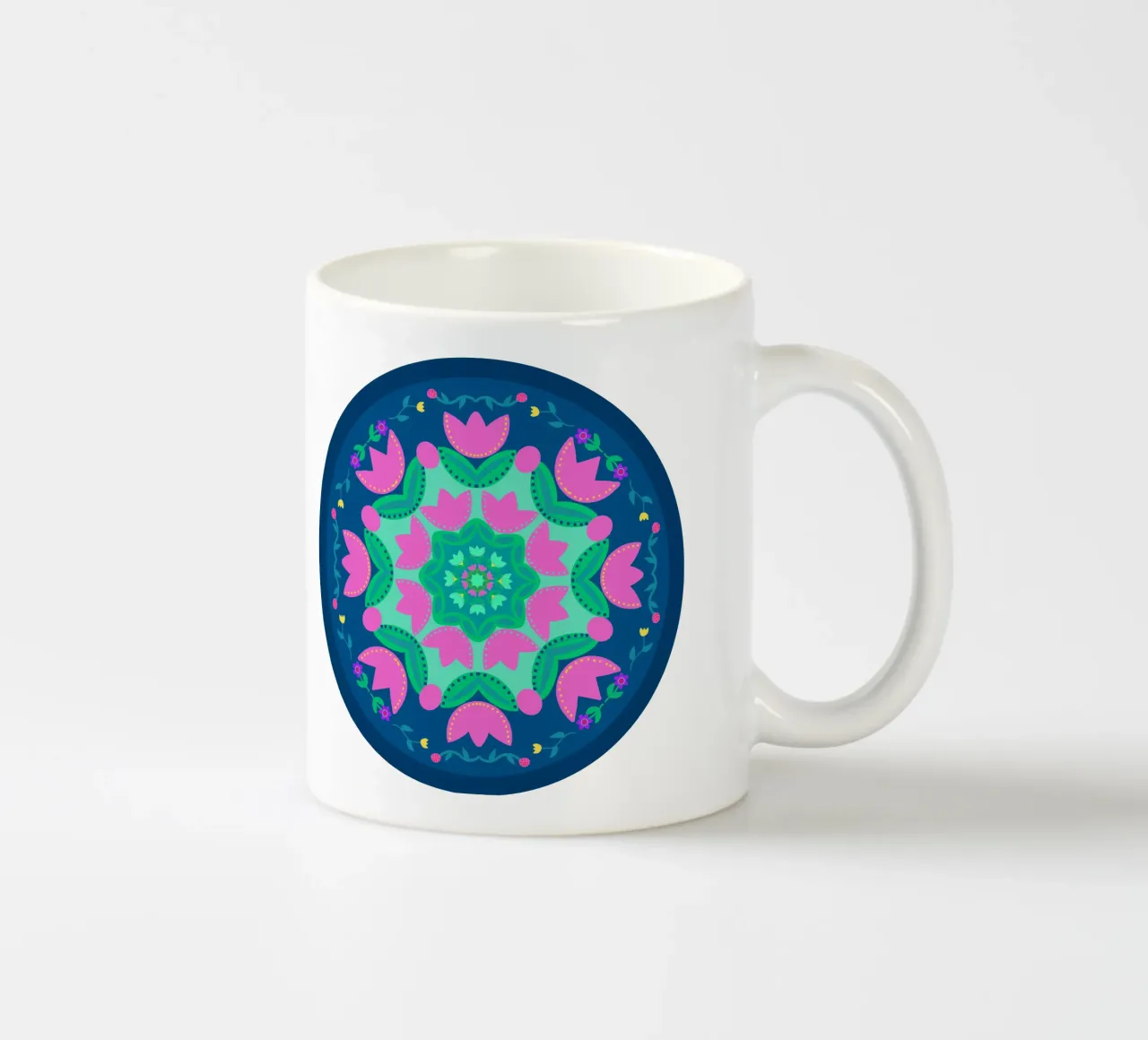 Tulipa blau rund tazza in ceramica da Miris bunte Modewelt