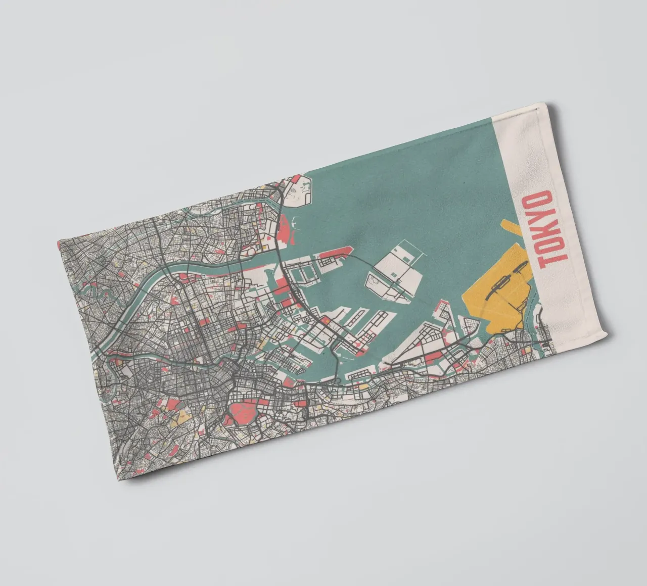 Tokio Kaart badhanddoek van MOOODZART