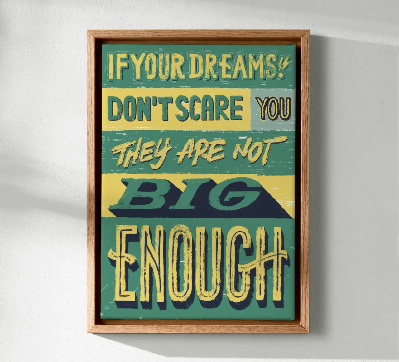 If your dreams tela con Cornice a cassetta da Glettering