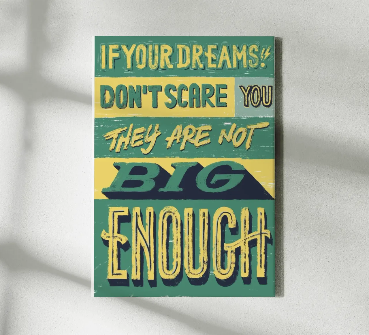 If your dreams tela con Cornice a cassetta da Glettering