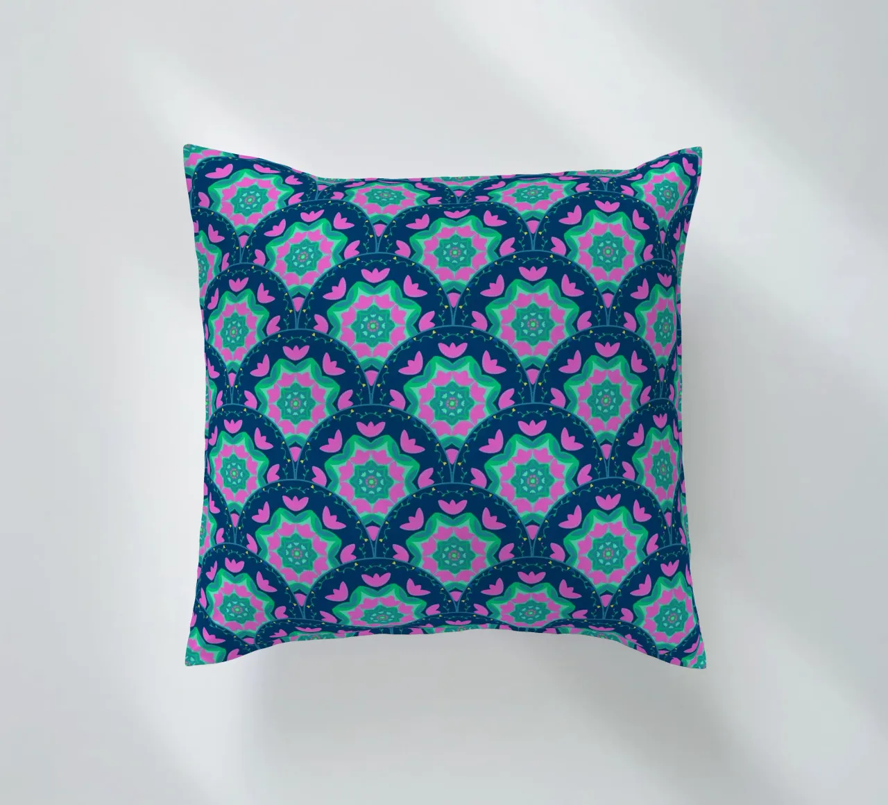 Tulipa blau Muschelmuster cuscino da Miris bunte Modewelt