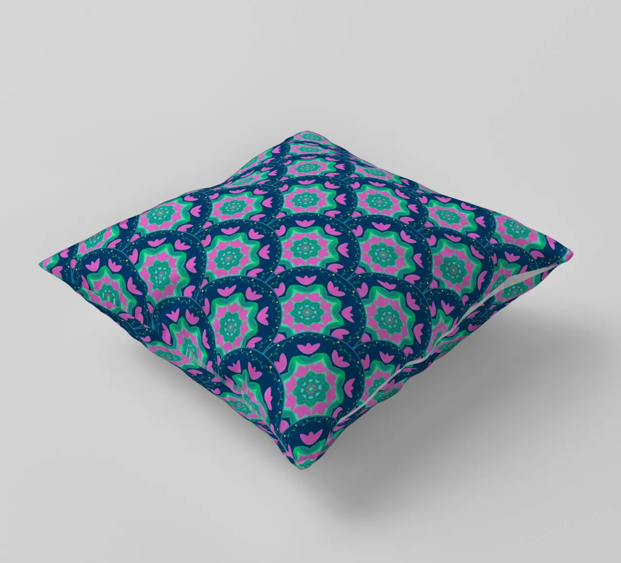 Tulipa blau Muschelmuster cuscino da Miris bunte Modewelt