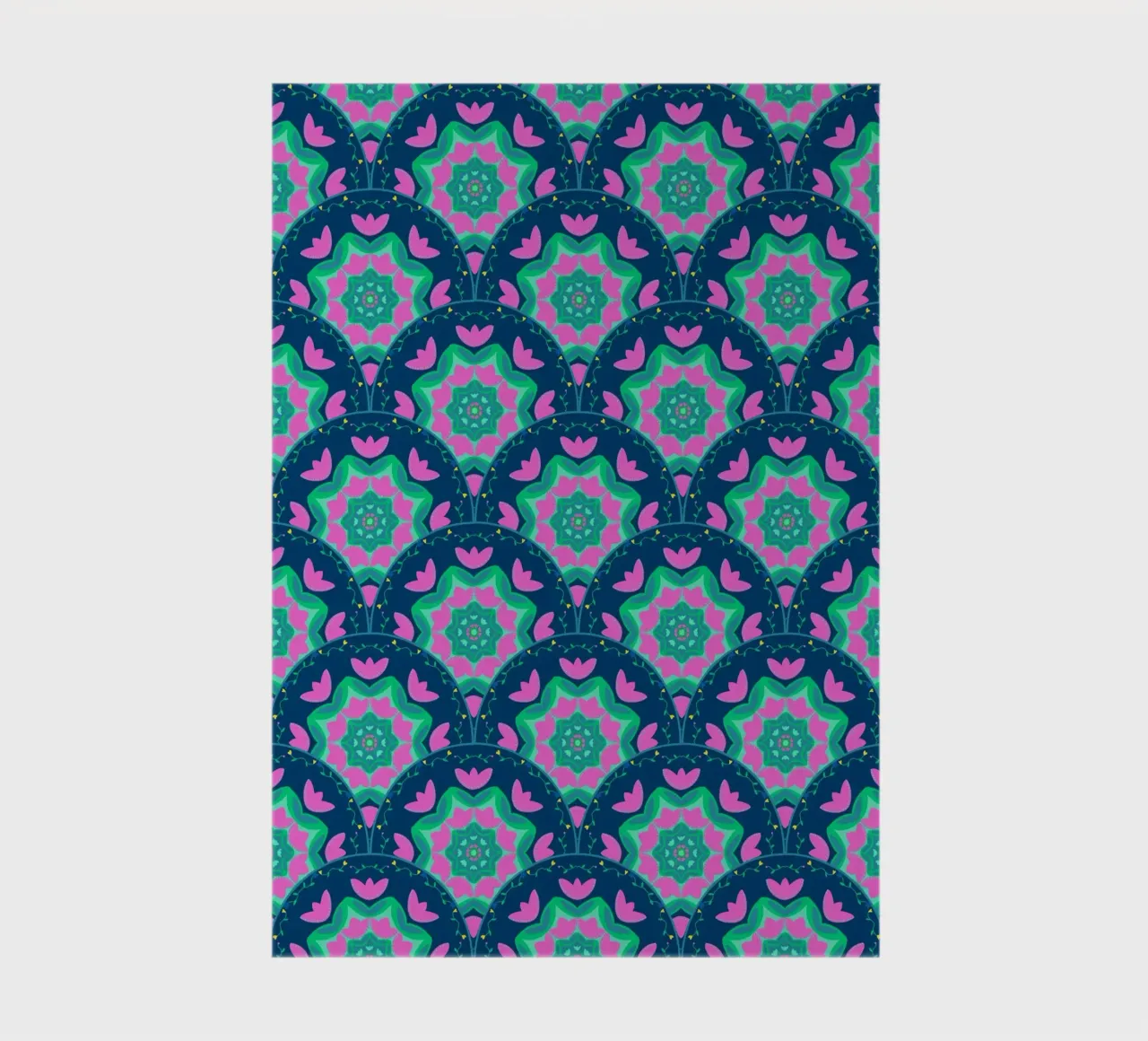 Tulipa blau Muschelmuster notebook by Miris bunte Modewelt