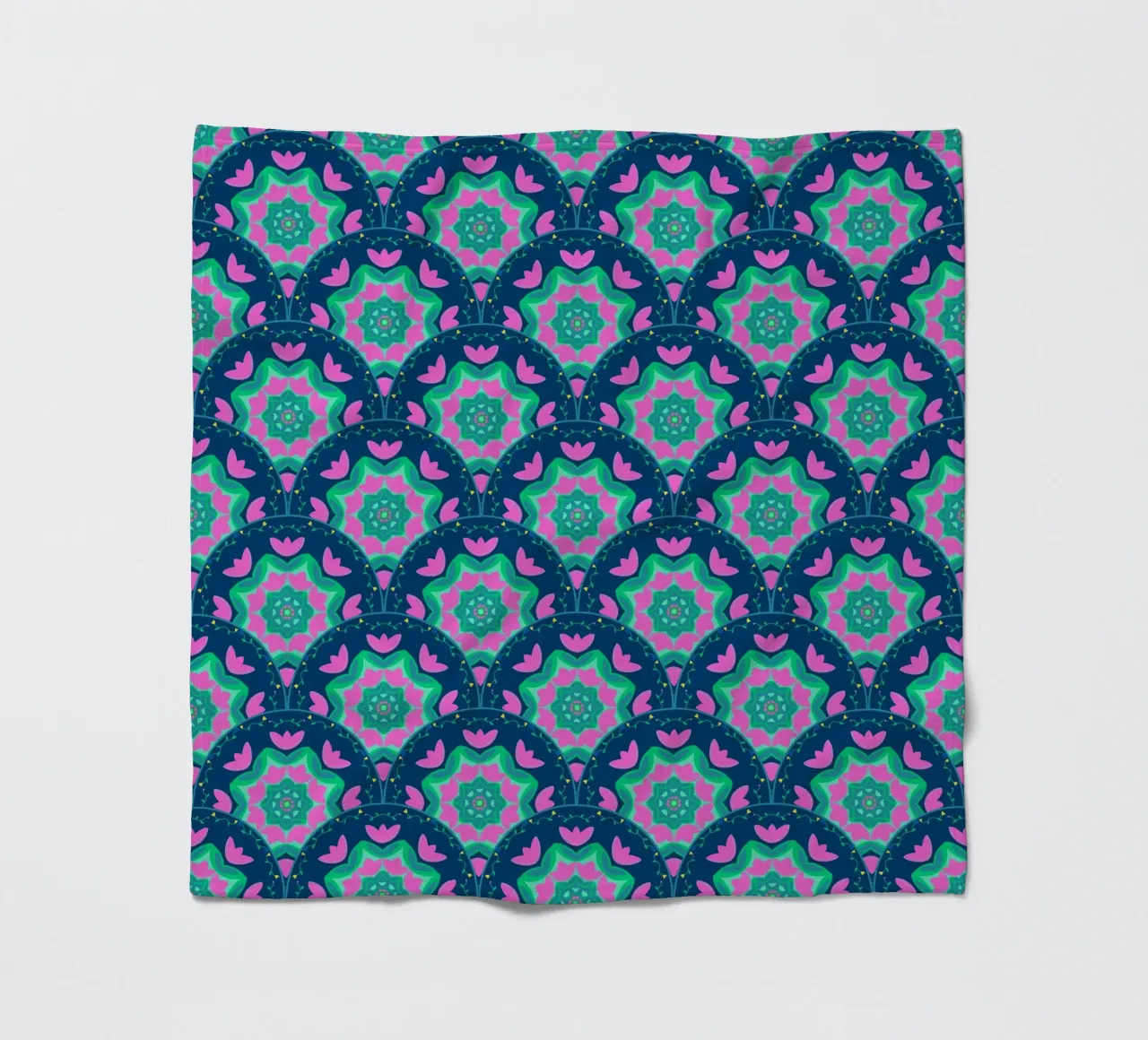 Tulipa blau Muschelmuster coperta in pile da Miris bunte Modewelt