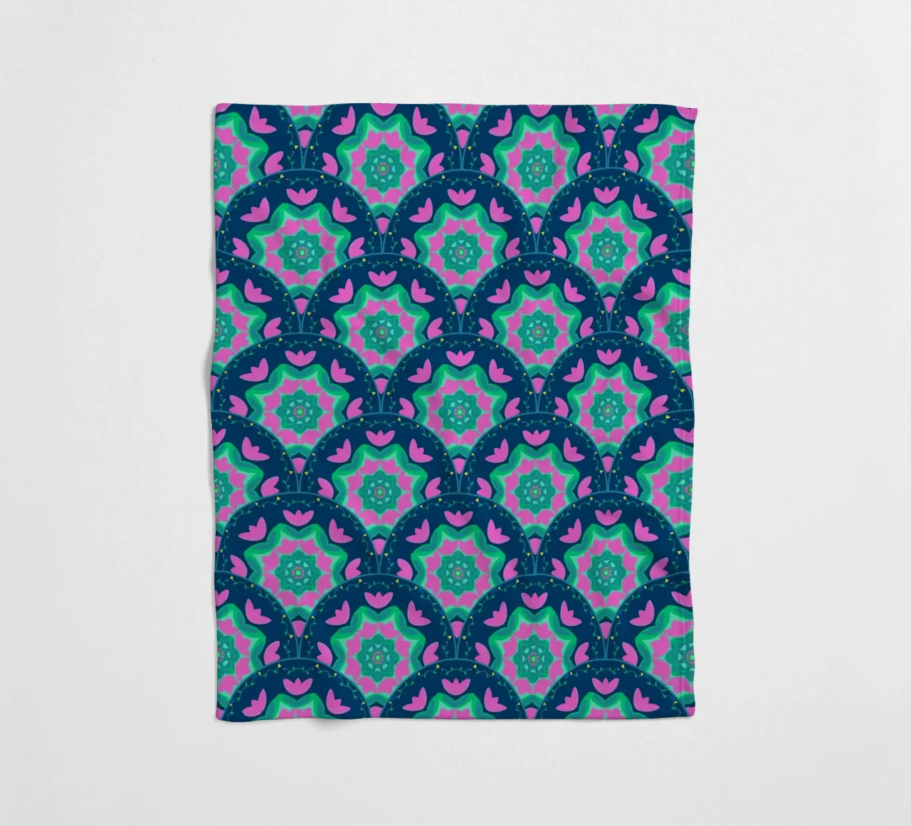 Tulipa blau Muschelmuster coperta in pile da Miris bunte Modewelt