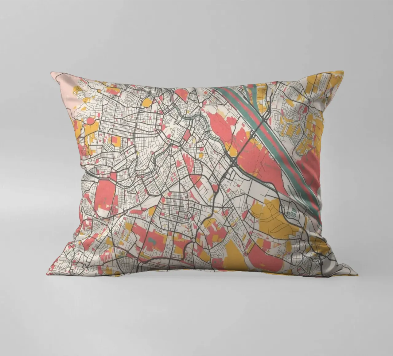 Impresión artística del mapa de Viena cojín de MOOODZART