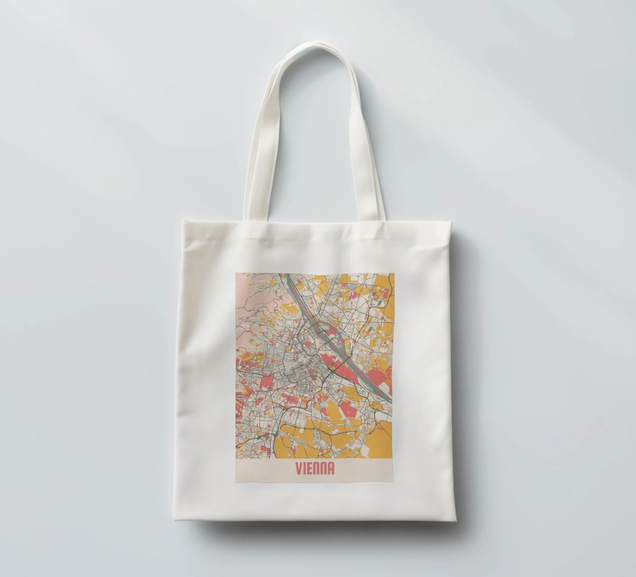 Wien Map Art Print Jutebeutel von MOOODZART