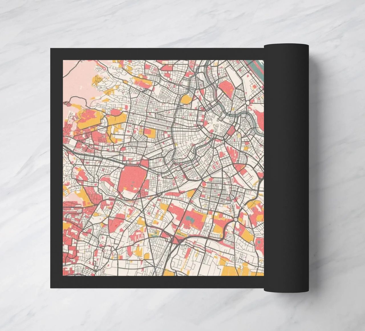 Wien Map Art Print Fußmatte von MOOODZART
