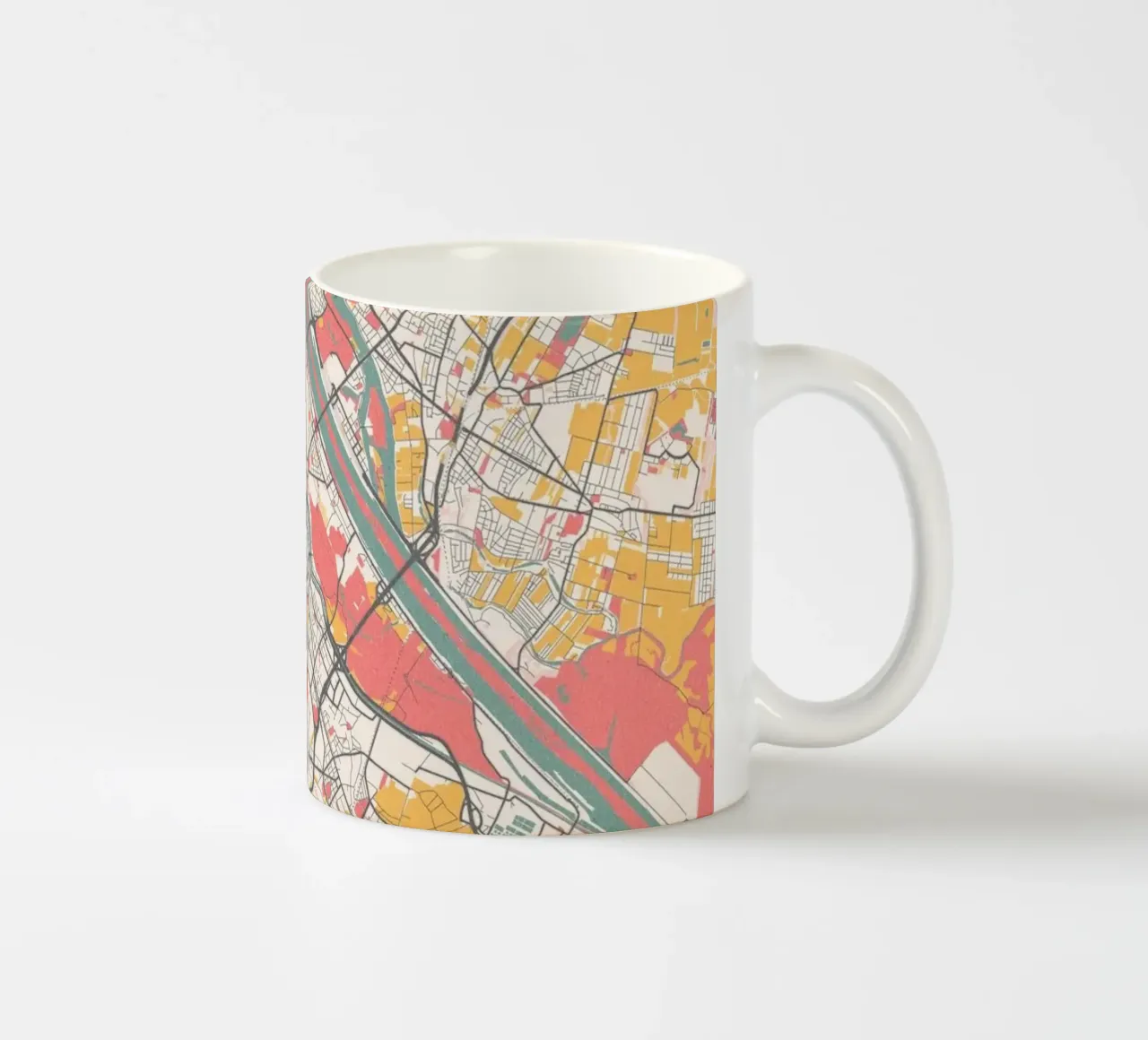 Stampa d'arte della mappa di Vienna tazza in ceramica da MOOODZART