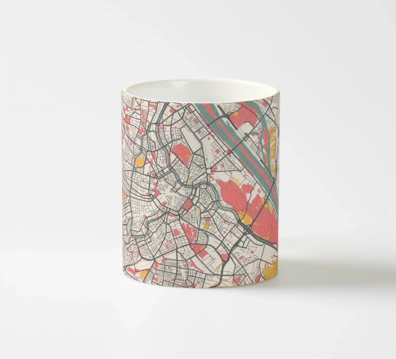 Wien Map Art Print Keramik Tasse von MOOODZART