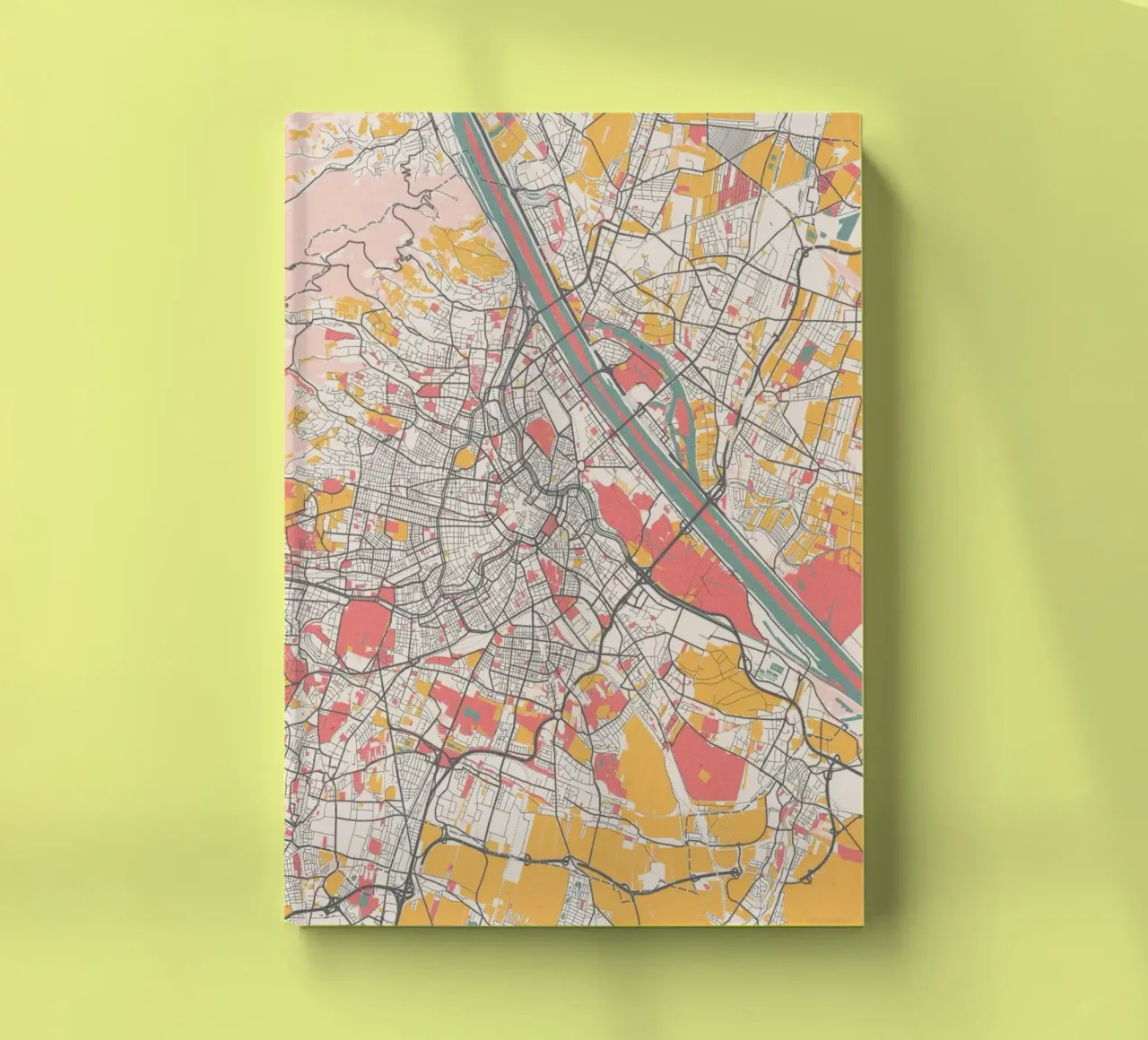 Vienne Map Art Print carnet de notes de MOOODZART