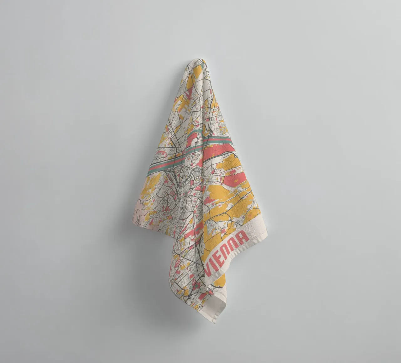 Vienne Map Art Print serviette de bain de MOOODZART