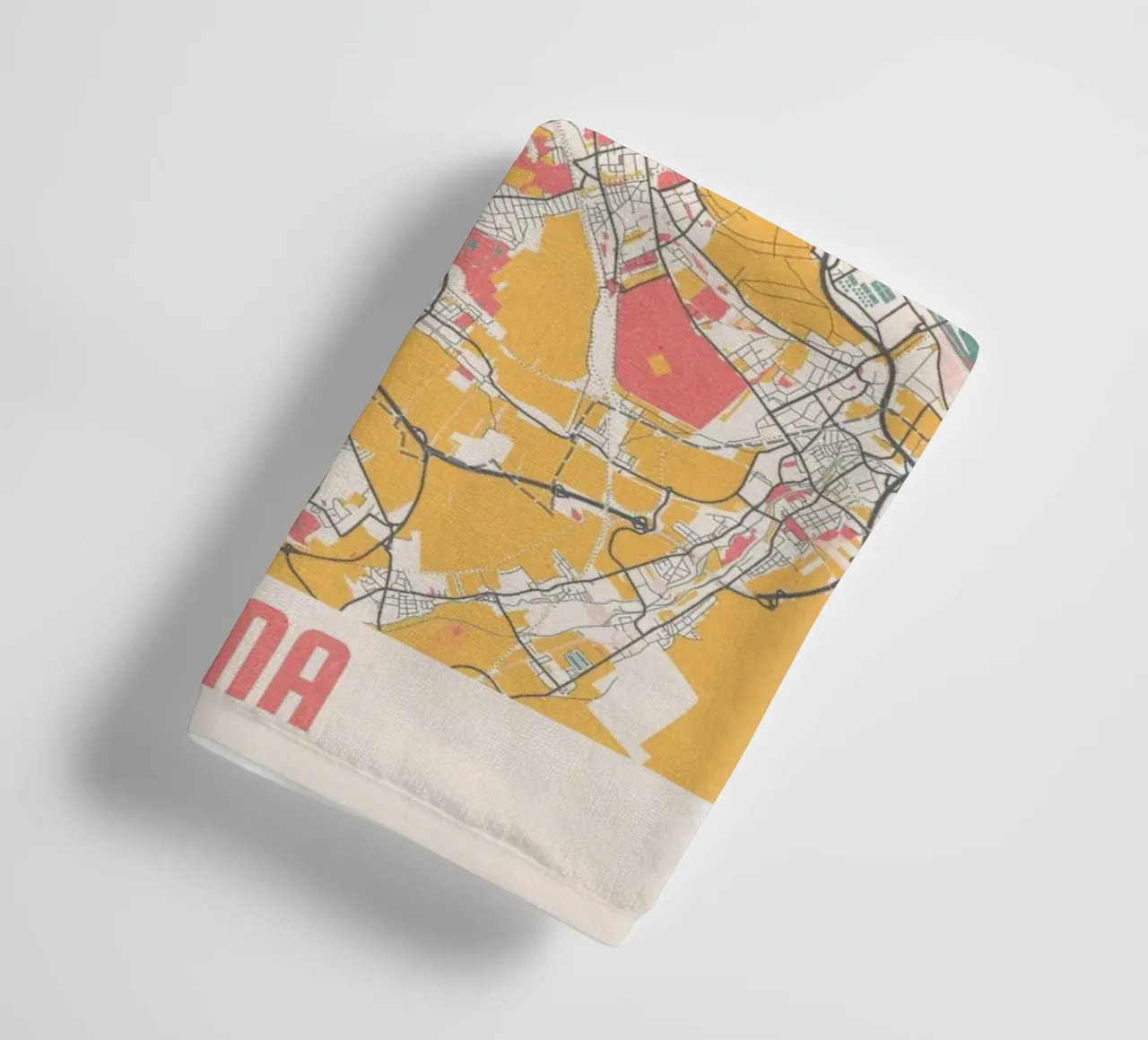 Vienne Map Art Print serviette de bain de MOOODZART