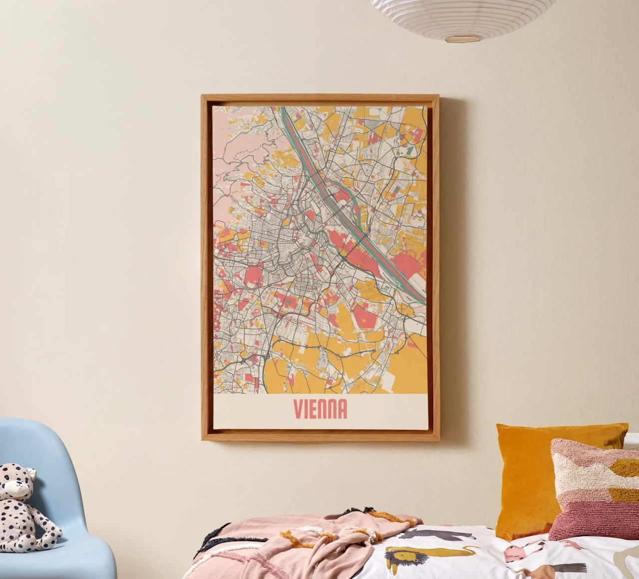 Wien Map Art Print Leinwand von MOOODZART