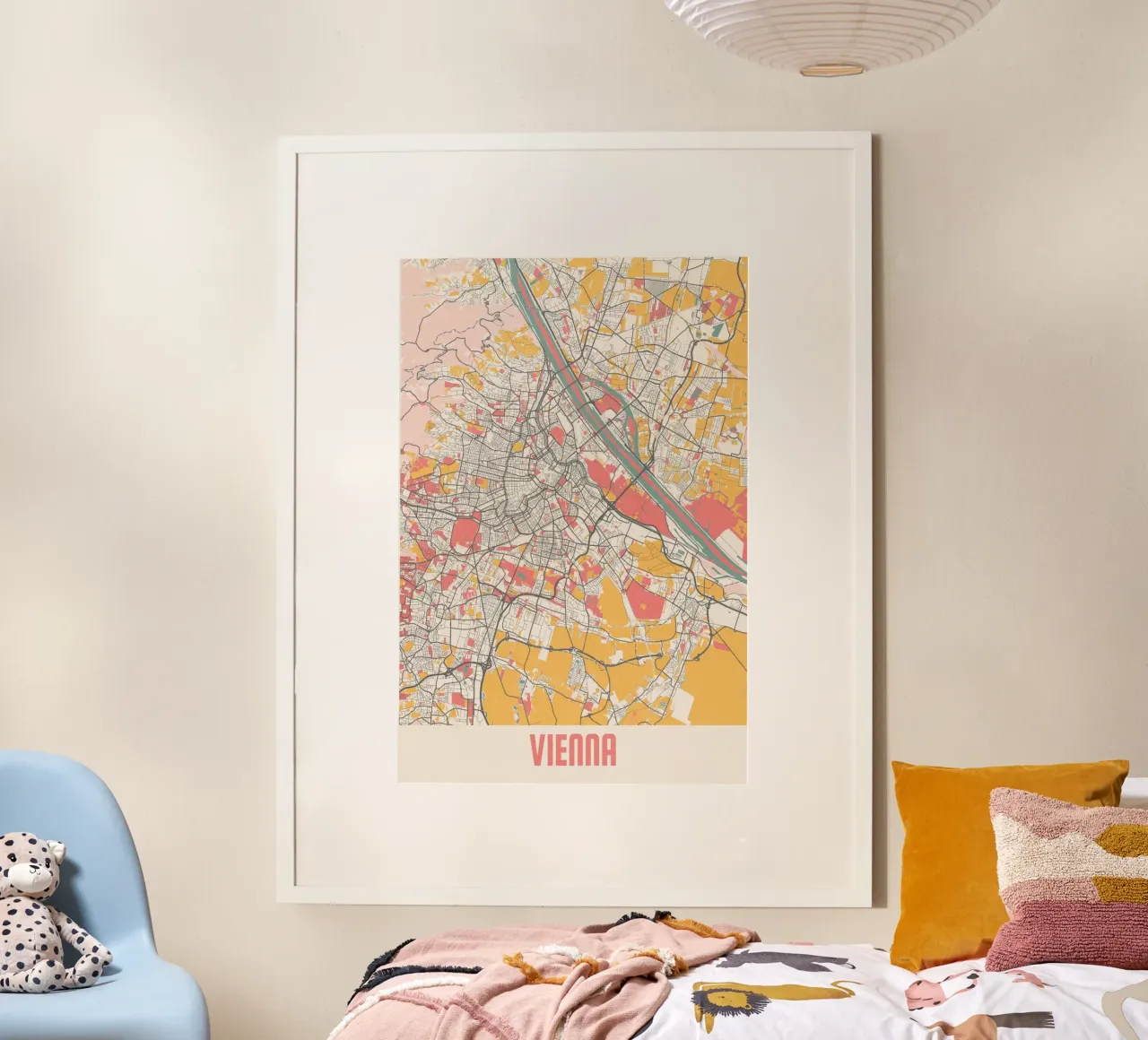 Vienne Map Art Print hahnemühle de MOOODZART