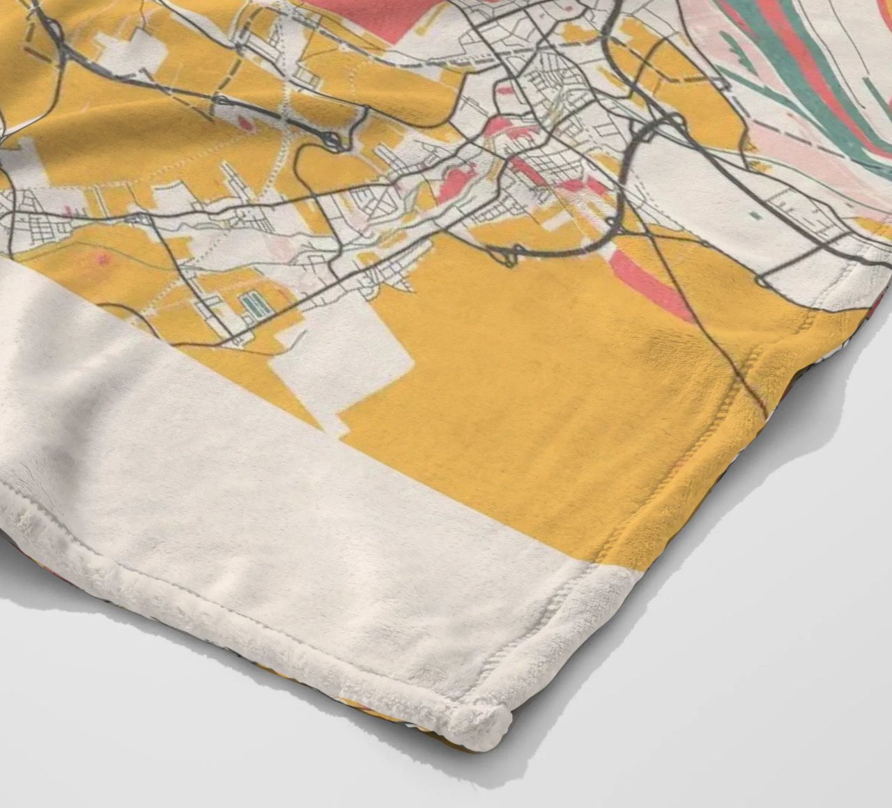 Wien Map Art Print Fleecedecke von MOOODZART